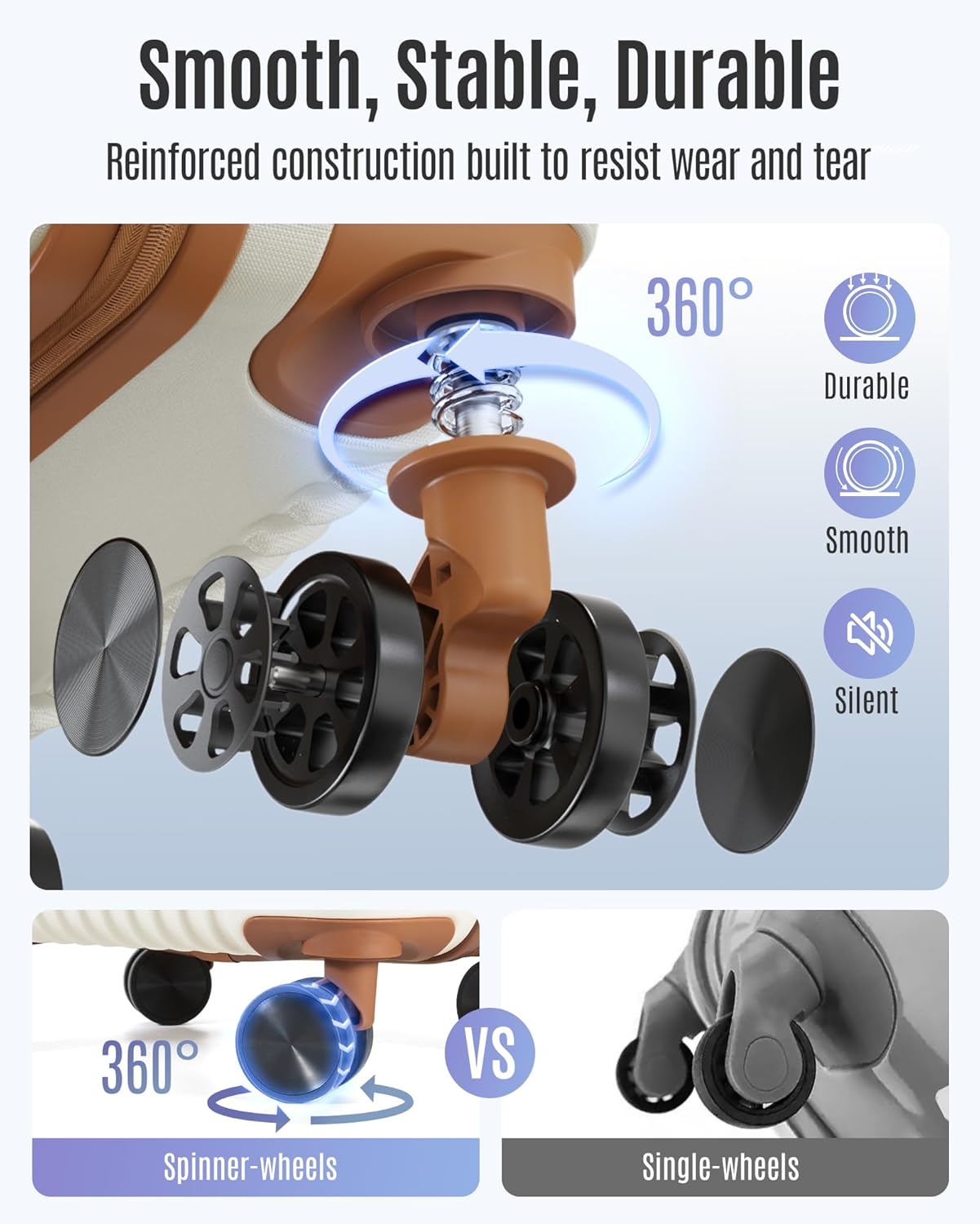 LIGHT FLIGHT 3 Piece Luggage Sets with Wheels LIGHT FLIGHT 3 Piece Luggage Sets with Wheels