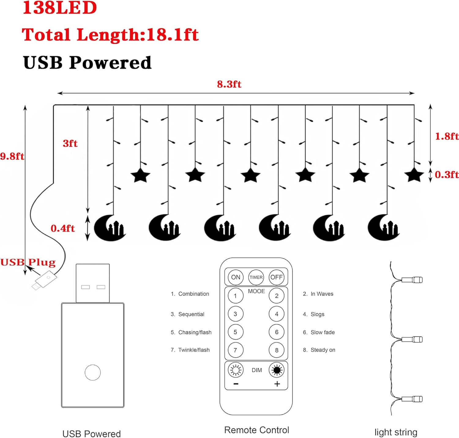 Ramadan Moon and Star Lights Ramadan Moon and Star Lights