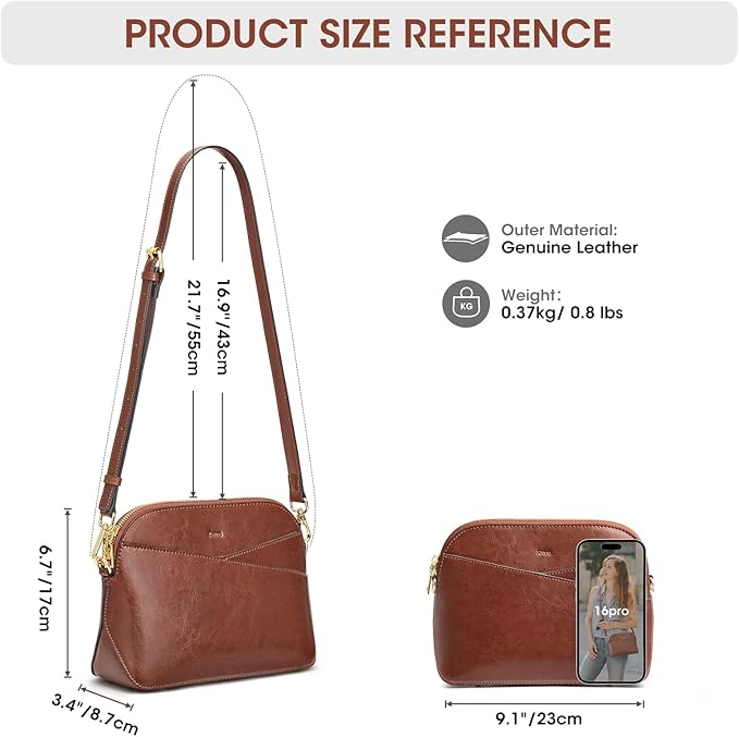 Kattee Leather Crossbody Bag for Women Kattee Leather Crossbody Bag for Women