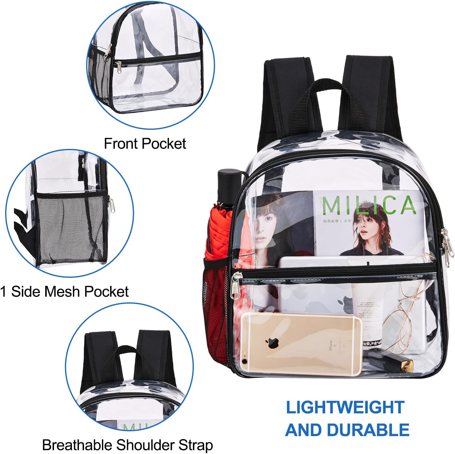 USPECLARE Clear Backpack for Stadium Approved USPECLARE Clear Backpack for Stadium Approved