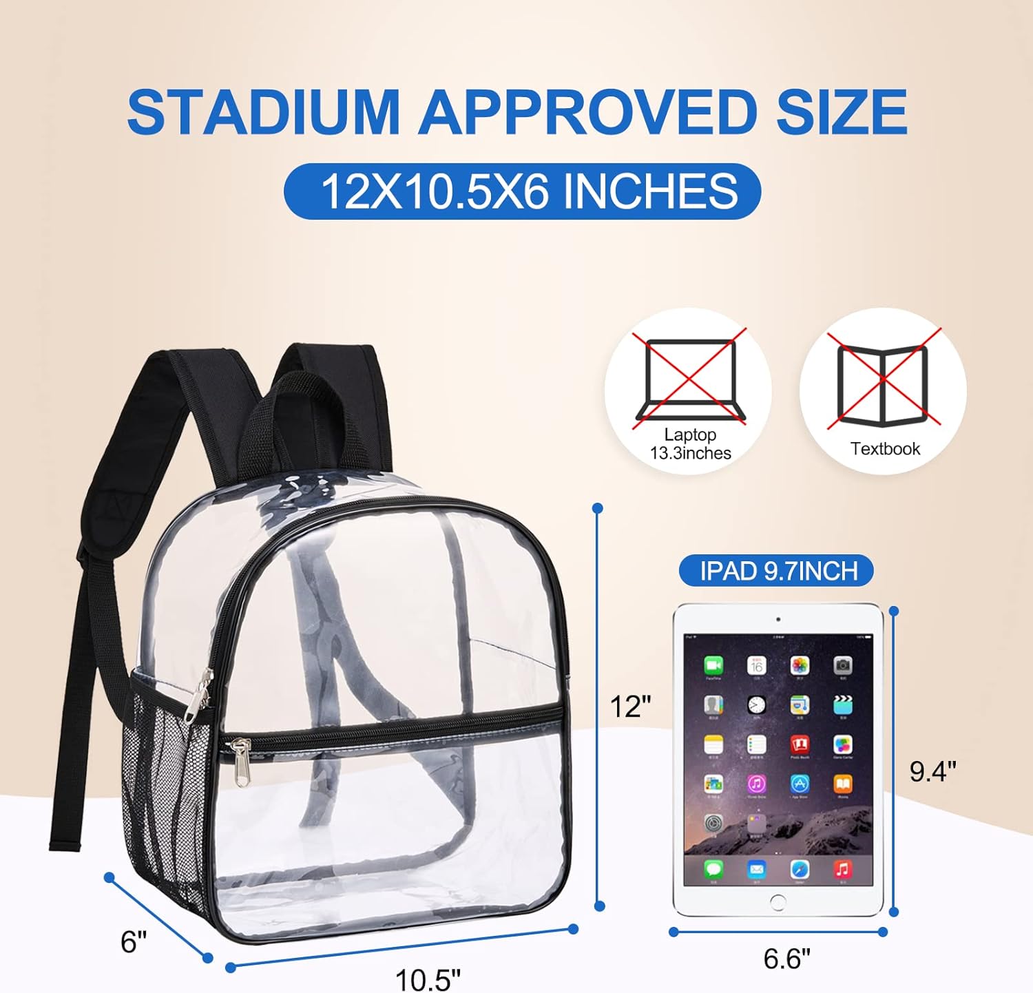 USPECLARE Clear Backpack for Stadium Approved USPECLARE Clear Backpack for Stadium Approved