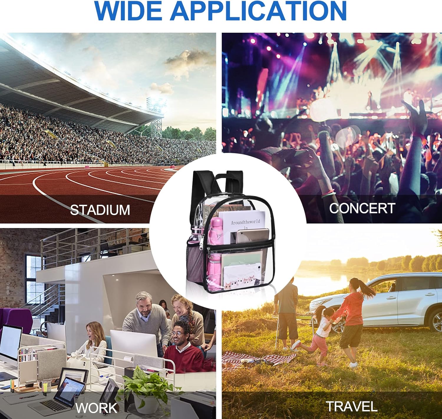 USPECLARE Clear Backpack for Stadium Approved USPECLARE Clear Backpack for Stadium Approved
