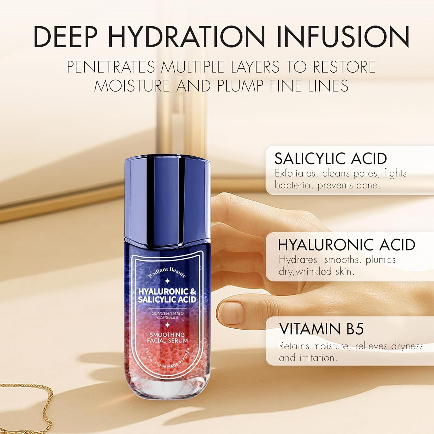 radiant beauty hyaluronic & salicylic acid serum radiant beauty hyaluronic & salicylic acid serum